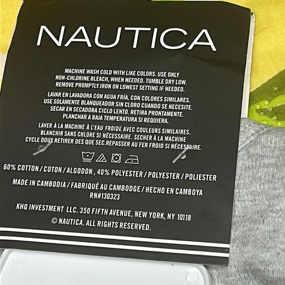 Nautica three piece set (two onesies with a single pair of sweatpants NWT - Picture 6 of 8